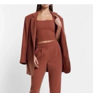Express Rust Terracotta 2-piece Blazer & Top Set